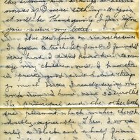 Handwritten 6 page letter from Amy Bruner to Lawrence Bruner, "I feel like writing to you this evening…"