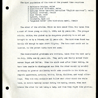 Frank H. Shoemaker typescript narrative, 29 pages,  on the bird room in Omaha home, with details on bird and insects.