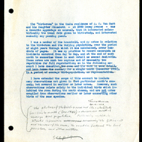 Frank H. Shoemaker typescript narrative, 29 pages,  on the bird room in Omaha home, with details on bird and insects.
