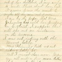 Handwritten 5 page letter from Marcia Bruner to Lawrence Bruner, "It is discouraging work trying to…"