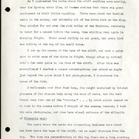 Frank H. Shoemaker, typescript, 3 pages, on snake hunting in Cliff Swallow nests, with an accompanying note and photo.