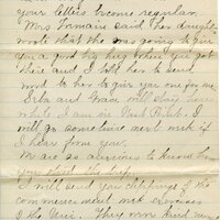 Handwritten 4 page letter from Marcia Bruner to Lawrence Bruner, "I have an awful headache today…"