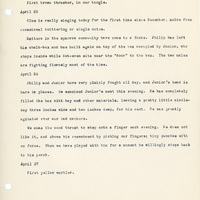 Elizabeth Van Sant transcribed letters