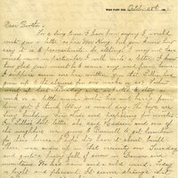 Handwritten 4 page letter from Ida M. King to Lawrence Bruner, "For a long time I have been saying I would write you…"