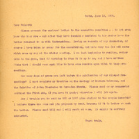 Typewritten letter, 1 page, from Frank H. Shoemaker to Robert H. Wolcott, "Please present the enclosed letter to the executive committee- I do not even know who they are-end after they have reached a decision in the matter have the letter returned to me with instructions."