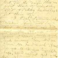 Handwritten 18 page letter from Amy Bruner to Lawrence Bruner, "Did you think I was never going to write…"