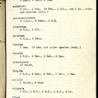 Frank H. Shoemaker typescript, 31 pages, including notes and list on CICINDELIDAE in the Carnegie Museum, Pittsburgh, PN, Nebraska, and his own collection.