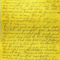 Handwritten 5 page letter from Marcia Bruner to Lawrence Bruner, "I will try to write a few lines today..."