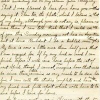 Handwritten 6 page letter from Lawrence Bruner to Marcia Bruner, "Your two letters of August 8th and 15th were awaiting me on my return from Paraguay."
