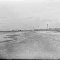 Original caption: Salt Basin-east along north shore of lake. 1921
