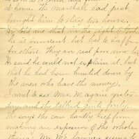 Handwritten 8 page letter from Marcia Bruner to Lawrence Bruner, "This last week has been full of events…"