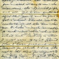 Handwritten 6 page letter from Amy Bruner to Lawrence Bruner, "I feel like writing to you this evening…"