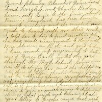 Handwritten 4 page letter from Marcia Bruner to Lawrence Bruner, "I will send you more clippings from the papers…"