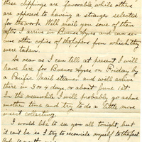 Handwritten 2 page letter from Lawrence Bruner to Marcia Bruner, "Well I did not write you from Victoria..."