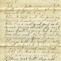 Handwritten 11 page letter from Marcia Bruner to Lawrence Bruner, "The letter you wrote June 27 got here…"