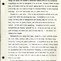 Frank H. Shoemaker typescript, 28 pages, titled "At Fort Riley, Kansas" on activities at Fort Riley between Oct. 12-29, 1903.