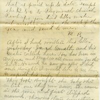 Handwritten 6 page letter from Marcia Bruner to Lawrence Bruner, "I did not go to church today..."