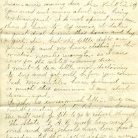 Handwritten 4 page letter from Marcia Bruner to Lawrence Bruner, "It was nearly three weeks the last time…"
