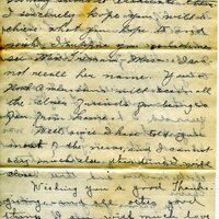Handwritten 6 page letter from Amy Bruner to Lawrence Bruner, "I feel like writing to you this evening…"