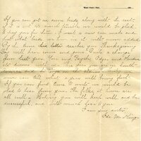 Handwritten 4 page letter from Ida M. King to Lawrence Bruner, "For a long time I have been saying I would write you…"