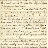 Handwritten 4 page letter from Lawrence Bruner to Psyche Bruner, "Who would have thought a year ago, or even 6 months ago, that I would be here today writing a letter home."