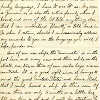 Handwritten 4 page letter from Lawrence Bruner to Marcia Bruner, "Well I am nearly tired out from running about over the city all day yesterday and today trying to look up some matters connected..."