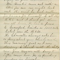 Handwritten 4 page letter from Marcia Bruner to Lawrence Bruner, "Well we are supposing that you are in Rio Janiero today."