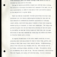 Frank H. Shoemaker typescript narrative, 29 pages,  on the bird room in Omaha home, with details on bird and insects.