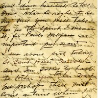 Handwritten 2 page letter from Alice to Marcia Bruner, "Well I guess Grant has made up his mind to go to Lincoln…"