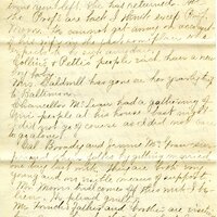 Handwritten 8 page letter from Marcia Bruner to Lawrence Bruner, "It seems harder every Sunday…"