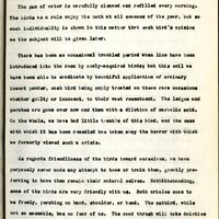 Frank H. Shoemaker typescript, 23 pages, on the bird-room in Omaha home