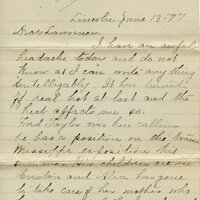Handwritten 4 page letter from Marcia Bruner to Lawrence Bruner, "I have an awful headache today…"
