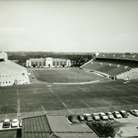 Stadium and fieldhouse prior to additions