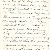 Edith Schwartz Clements handwritten letter