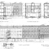 Description: East Elevation and Building Sections Year: 1917