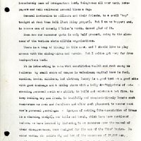 Frank H. Shoemaker typescript, 28 pages, titled "At Fort Riley, Kansas" on activities at Fort Riley between Oct. 12-29, 1903.