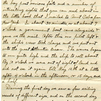 Handwritten 8 page letter from Lawrence Bruner to Psyche Bruner, "Since Mamma does not lile long letters I guess that I will write the long ones to you and Helen..."