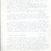Frank H. Shoemaker typescript, 20 pages, detailing bird sightings, field trips, photography, and associated activities in Omaha, Nebraska.