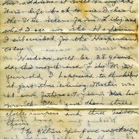 Handwritten 6 page letter from Amy Bruner to Lawrence Bruner, "I feel like writing to you this evening…"