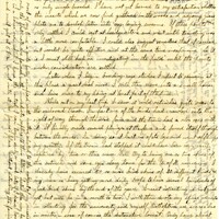 Handwritten 2 page letter from Lawrence Bruner to Marcia Bruner, "I have just returned from another trip up north where..."