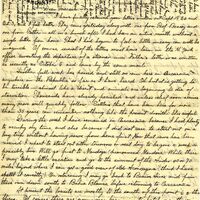 Handwritten 2 page letter from Lawrence Bruner to Marcia Bruner, "I have finally received your letters written on Sept 19..."