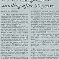 An article looking back on the iron gates after 90 years.