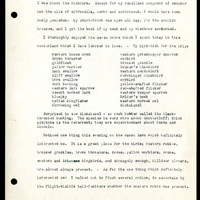 Frank H. Shoemaker typescript, 8 pages, on trip to Agate Springs Ranch with bird list.