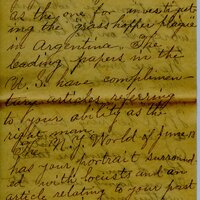 Handwritten 2 page letter from Edgar Bruner to Lawrence Bruner, "We all feel honored by you being selected…"