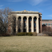 (now CBA)south facade and lawn.