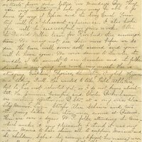 Handwritten 4 page letter from Ida M. King to Lawrence Bruner, "For a long time I have been saying I would write you…"