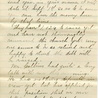 Handwritten 6 page letter from Marcia Bruner to Lawrence Bruner, "I will try to write every Sunday as not to..."