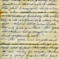 Handwritten 6 page letter from Amy Bruner to Lawrence Bruner, "I feel like writing to you this evening…"