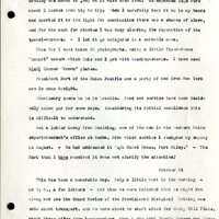 Frank H. Shoemaker typescript, 28 pages, titled "At Fort Riley, Kansas" on activities at Fort Riley between Oct. 12-29, 1903.