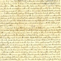 Handwritten 2 page letter from Lawrence Bruner to Marcia Bruner, "I have just received your letter that wtas written on August 1st..."